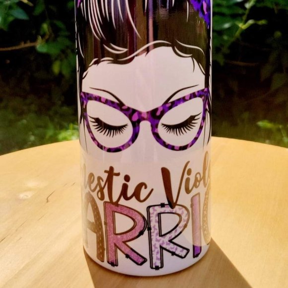 METAL TUMBLER DOMESTIC VIOLENCE AWARENESS - Picture 4 of 5